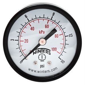 ECONOMY 2" 0-15 PSI / KPA 1 / 8" NPT BACK