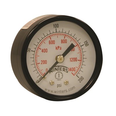 ECONOMY 2" 0-200 PSI / KPA 1 / 8" NPT BACK