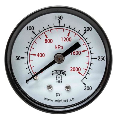 ECONOMY 2" 0-300 PSI / KPA 1 / 8" NPT BACK