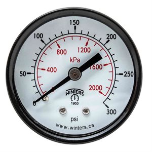 ECONOMY 2" 0-300 PSI / KPA 1 / 8" NPT BACK