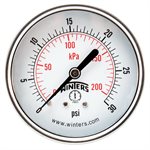 ECONOMY 2.5" 0-30 PSI / KPA 1 / 4" NPT BACK