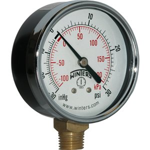 ECONOMY 2.5" 30-0-30 PSI / KPA 1 / 4" BTM