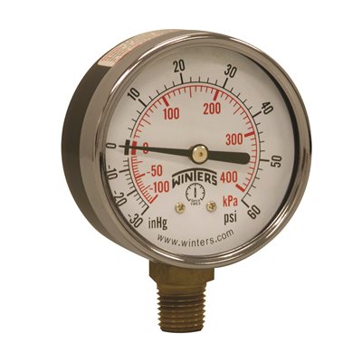 ECONOMY 2.5" 30-0-60 PSI / KPA 1 / 4" BTM