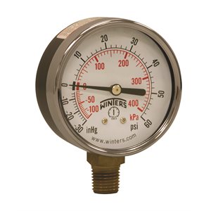 ECONOMY 2.5" 30-0-60 PSI / KPA 1 / 4" BTM
