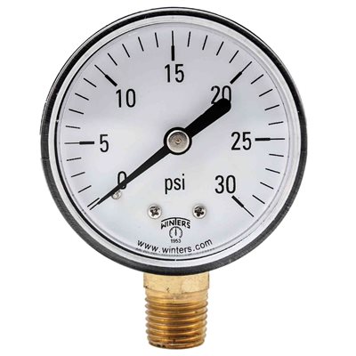 ECONOMY 2" PLASTIC 0-30 PSI ONLY 1 / 4 BTM