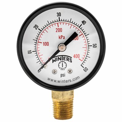 ECONOMY 2" 0-60 PSI / KPA 1 / 4" NPT BTM