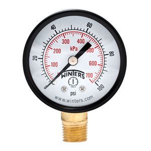ECONOMY 2" 0-100 PSI / KPA 1 / 4" BTM