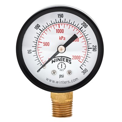 ECONOMY 2" 0-300 PSI / KPA 1 / 4" BTM