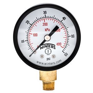 ECONOMY 2" 0-60 PSI / KPA 1 / 8" NPT BTM