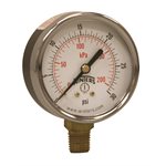 ECONOMY 2.5" 0-30 PSI / KPA 1 / 4" NPT BTM
