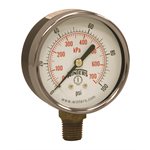 ECONOMY 2.5" 0-100 PSI / KPA 1 / 4" BTM