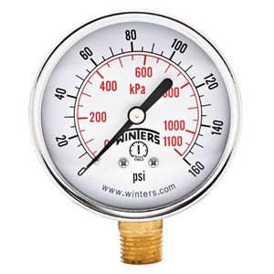 ECONOMY 2.5" 0-160 PSI / KPA 1 / 4" BTM
