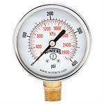 ECONOMY 2.5" 0-400 PSI / KPA 1 / 4" NPT BTM