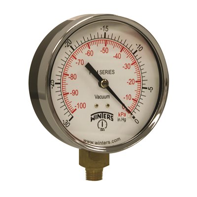 ECONOMY 4" 0-30" VAC / KPA 1 / 4" NPT BTM