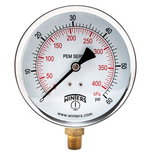 ECONOMY 4" 0-60 PSI / KPA 1 / 4" NPT BTM