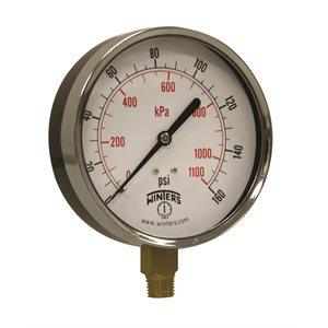 ECONOMY 4" 0-160 PSI / KPA 1 / 4" NPT BTM