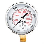 ECONOMY 2.5" 0-5000 PSI / KPA 1 / 4" NPT BTM