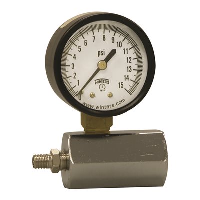 PETM-LF SERIES (LEAD-FREE) WATER TEST, 2.5'' 0 / 300 PSI / KPA 3 / 4'' SWIVEL PLUS MAXI