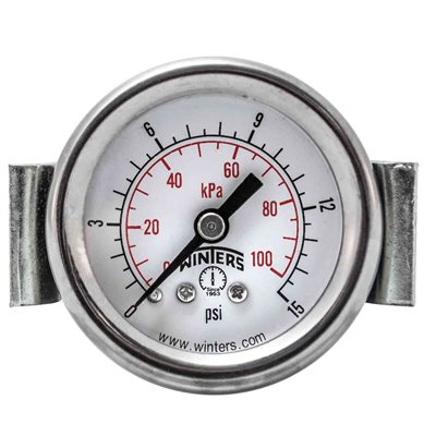 1.5"x1 / 8" BACK 0 / 15 PSI / KPA U-CLAMP