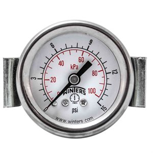1.5"x1 / 8" BACK 0 / 15 PSI / KPA U-CLAMP