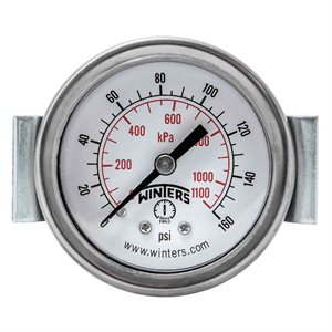 ECON / U-CLAMP 2" 0-160 PSI / KPA 1 / 4" BACK