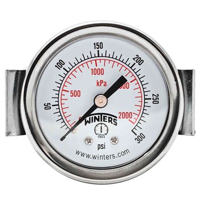 2" x 1 / 8" BACK 0-300 PSI / KPA U-CLAMP