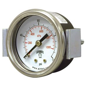 ECON / U-CLAMP 1 / 5" 0-160PSI / KPA 1 / 8" BACK