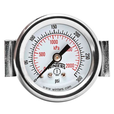 ECON / U-CLAMP 1.5" 0-300PSI / KPA 1 / 8" BACK