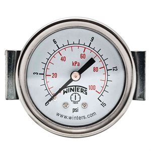 2" x 1 / 4" NPT BACK 0 / 15 PSI / KPA U-CLAMP
