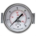 2.5" DIAL, U-CLAMP 1 / 4" BACK 0-30PSI / KPA