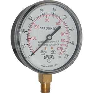 PFE SPRINKLER 3.5" 0 / 80 / retard250 PSI / KPA 1 / 4" NPT LM BR SOCKET AIR UL / CUL / FM, WINTERS INSTALL STCKR