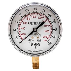 PFE SPRINKLER 3.5" 0 / 300 PSI / KPA 1 / 4" NPT LM BR SOCKET AIR / WATER UL / CUL / FM, WINTERS INSTALL STICKER