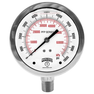 2.5''DIAL, SS StabiliZR(TM) PREMIUM, 0-5,000 PSI / KPA, 1 / 4''BACK