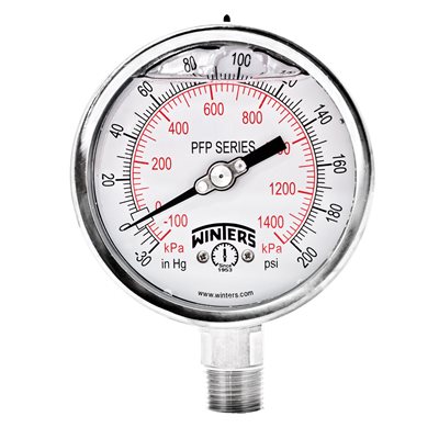 LF / SS 4'' 30'' / 0 / 200 PSI / KPA 1 / 2'' NPT BTM