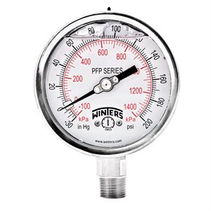LF / SS 4'' 30'' / 0 / 200 PSI / KPA 1 / 2'' NPT BTM