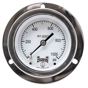 LF / SS 2.5'' 0-1,000 PSI, 1 / 4'' NPT LOWER BACK, FF, NO RESTRICTOR