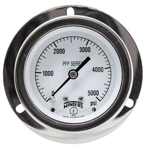 LF / SS 2.5'' 0-5,000 PSI, 1 / 4'' NPT LOWER BACK, FF, NO RESTRICTOR