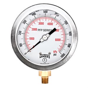 LF / BR 4'' 0-1000 PSI / KPA 1 / 4'' NPT BOTTOM