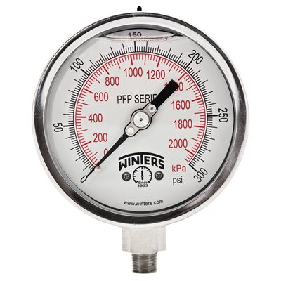 2.5''DIAL, SS StabiliZR(TM) PREMIUM, 0-10,000 PSI / KPA, 1 / 4''BTM
