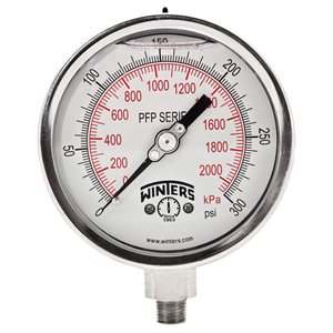 2.5''DIAL, SS StabiliZR(TM) PREMIUM, 0-10,000 PSI / KPA, 1 / 4''BTM