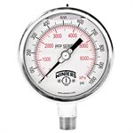 LF / SS 4'' 0-1000 PSI / KPA 1 / 2'' NPT BOTTOM