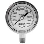 SS 4'' 0-20000 PSI 1 / 2'' NPT BOTTOM
