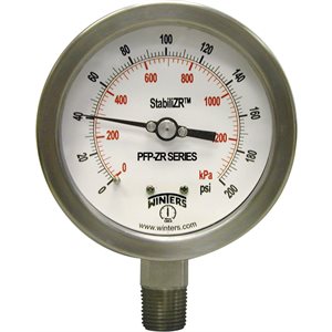 LF / SS 2.5'' 0-200 PSI / KPA 1 / 4''NPT BTM, C / W STAB MOV