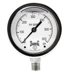 SS 2.5'' 0-600 PSI 1 / 4'' NPT BOTTOM
