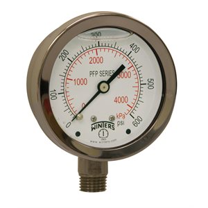 LF / SS 2.5'' 0-600 PSI / KPA 1 / 4'' NPT BOTTOM