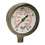 LF / SS 2.5'' 0-2000 PSI / KPA 1 / 4'' BOTTOM