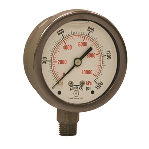 LF / SS 2.5'' 0-1500 PSI / KPA 1 / 4'' BOTTOM
