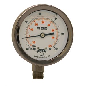 LF / SS 2.5'' 30'' / 0 / 100 PSI / KPA 1 / 4'' BOTTOM