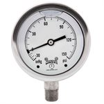 SS 2.5'' 30'' / 0 / 150 PSI 1 / 4'' BOTTOM