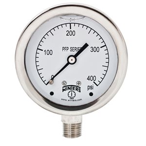 SS 2.5'' 0-400 PSI 1 / 4'' NPT BOTTOM